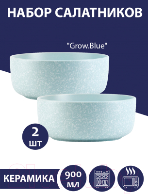 Набор салатников Nouvelle Grow / 2730059-Н2 (Blue)