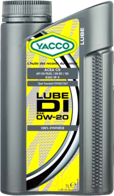 Моторное масло Yacco  Lube DI 0W20 (1л)