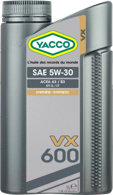 Моторное масло Yacco 5W30 VX 600 (1л)