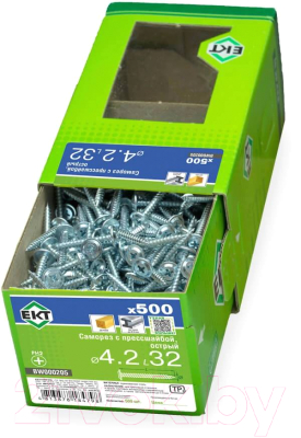 Изображение товара Саморез ЕКТ С прессшайбой 4.2x32 / BW000205 (500шт)