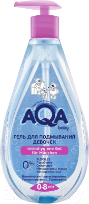 Гель для душа детский AQA Baby Для подмывания девочек / 02011506 (400мл)
