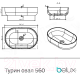 Миниатюра изображения товара Умывальник Belux Турин 56 (овал, белый)