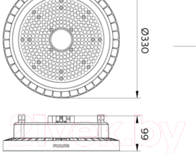 Потолочный светильник Philips BY698P G5 LED200/NW PSD NB GM / 911401519491