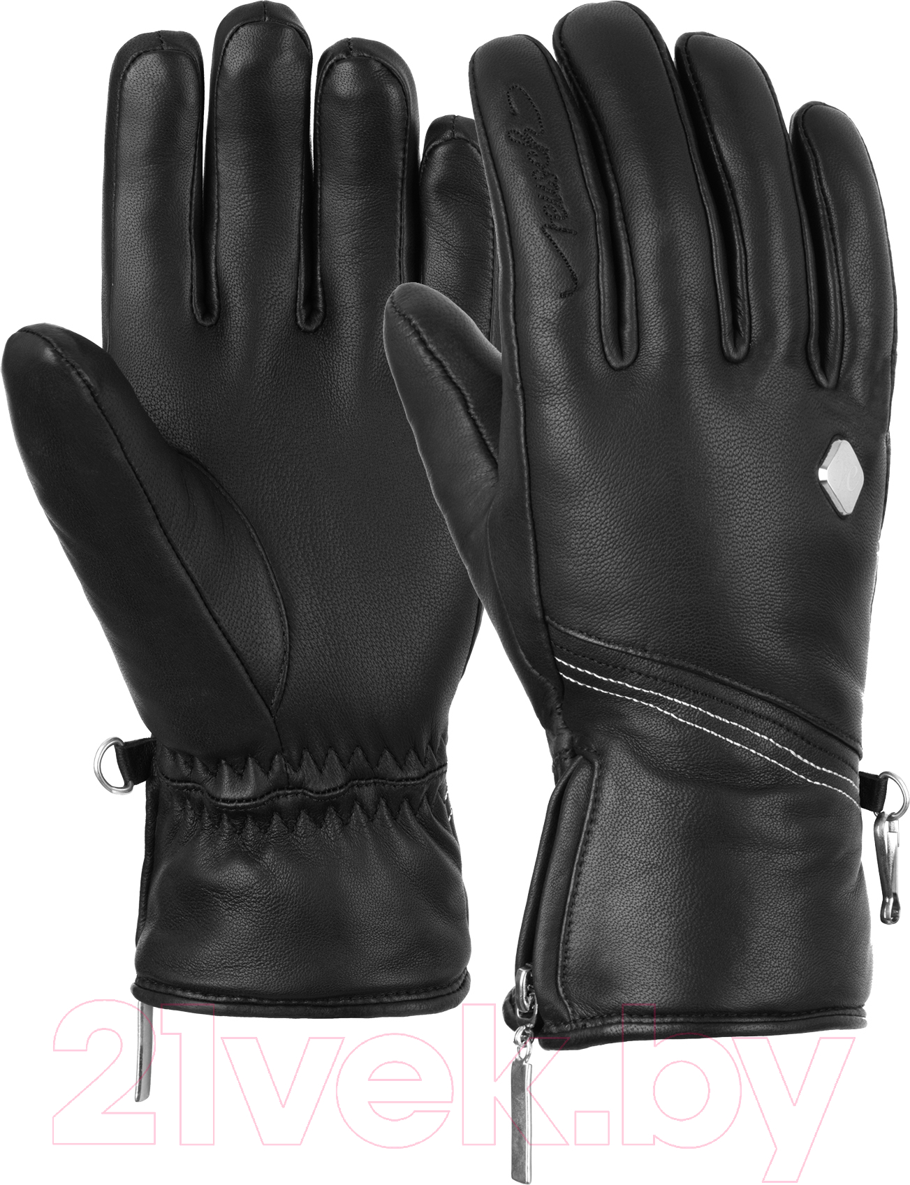 Перчатки лыжные Reusch Camila / 6031120-7702 (р-р 6.5, Black/Silver) — фото 3
