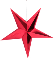 Елочная игрушка Darvish Paper Star / DV-H-1745-1 (красный) - 