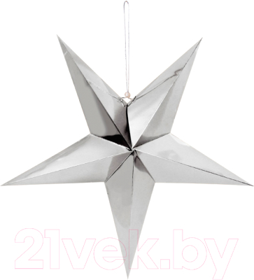 Елочная игрушка Darvish Paper Star / DV-H-1745-3 (серебристый)