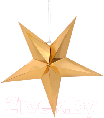 Елочная игрушка Darvish Paper Star / DV-H-1746-2 (золото)