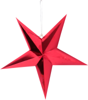Елочная игрушка Darvish Paper Star / DV-H-1746-1 (красный) - 