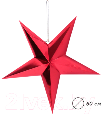 Елочная игрушка Darvish Paper Star / DV-H-1746-1 (красный)