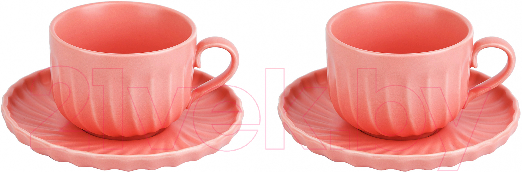 Набор для чая/кофе Nouvelle Fresh Taste / 1730259-Н2 (Dark Pink)