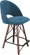 Миниатюра изображения товара Стул барный Sheffilton SHT-ST34/S80-1 (тихий океан/темный орех/черный)