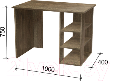 Письменный стол Артём-Мебель СН 123.01 (дуб экспрессив бронзовый)