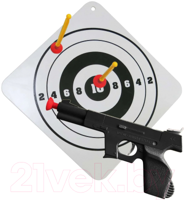 Пистолет игрушечный Bauer С мишенью со стрелами на присосках / 730