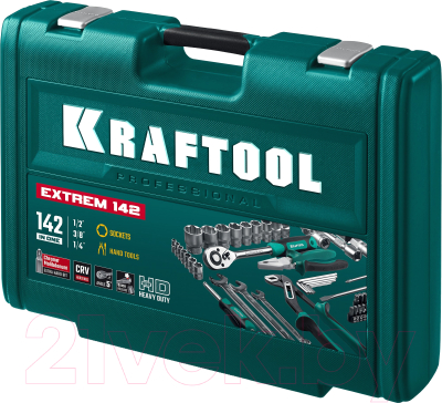 Универсальный набор инструментов Kraftool Extrem-142 / 27889-H142 (142 предмета)