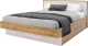 Двуспальная кровать Мебель-КМК 1600 Мишель КМК 0961.2 (дуб наварра/бетон пайн светлый) - 
