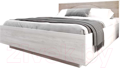 Двуспальная кровать Мебель-КМК 1600 Монтале КМК 0966.3 (бетон пайн светлый/MDP 70 астана роузвуд)