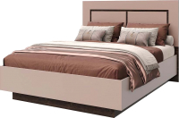 Двуспальная кровать Мебель-КМК 1600 Ривьера КМК 0970.3 (дуб кентербери/SAT 13 капучино) - 