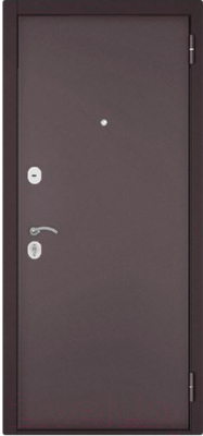 Входная дверь Mastino Номе Eco VO MP1 шоколад букле/бьянко ларче (96x205, правая)