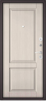 Входная дверь Mastino Номе Eco VO MP1 шоколад букле/бьянко ларче (96x205, правая)