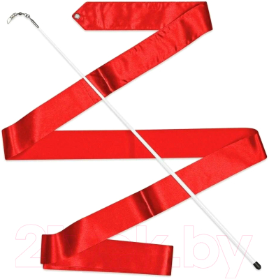 Лента для художественной гимнастики с палочкой Indigo АВ2204 (56см, красный)