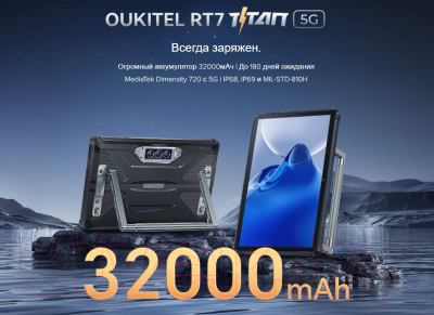 Планшет Oukitel RT7 12GB/256GB (черный)