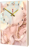Настенные часы Декарт Розовый мрамор 8Ч0003 - 