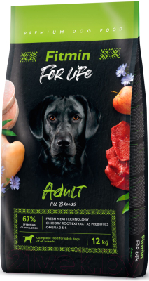 Сухой корм для собак Fitmin Dog For Life Adult с мясом (12кг)