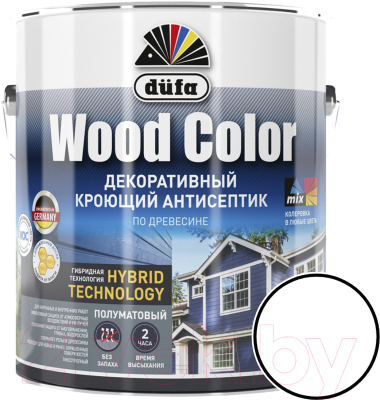 Антисептик для древесины Dufa Wood Color. База 1 (2.5л, белый)