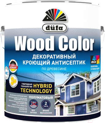 Антисептик для древесины Dufa Wood Color (2.5л, серый шелк)