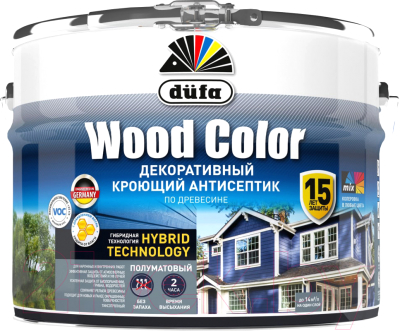 Антисептик для древесины Dufa Wood Color (9л, темный шоколад)