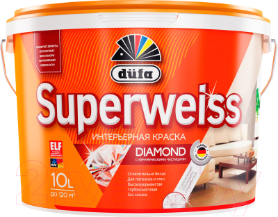 Краска Dufa ВД Superweiss RD4 (10л, белый)