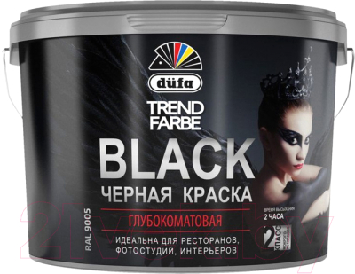 Краска Dufa ВД Trend Farbe Black (2.5л, RAL 9005 черный)