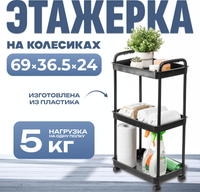 Этажерка Mio Tesoro Skub MPP1081 (черный) - 