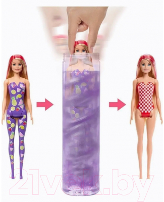 Кукла с аксессуарами Barbie Изменение цвета Сладкие фрукты / HJX49