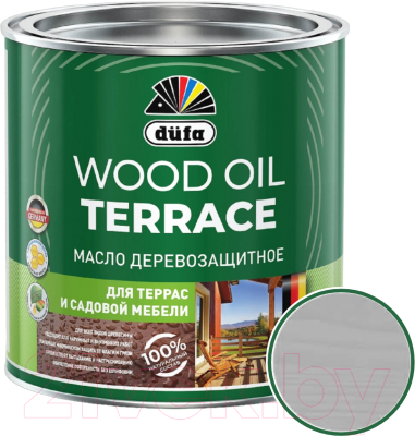 Масло для древесины Dufa Wood Oil Terraсe (900мл, серый)