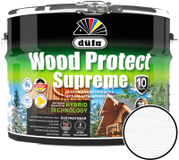 Пропитка для дерева Dufa Wood Protect Supreme (9л, белый) - 