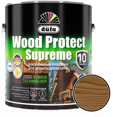 Пропитка для дерева Dufa Wood Protect Supreme (2.5л, орех)