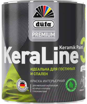 Краска Dufa ВД KeraLine 3 (900мл, белый)