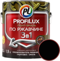 Грунт-эмаль Profilux По ржавчине 3в1 (1.9кг, черный) - 