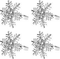Набор колец для салфеток Nouvelle Серебряная снежинка / N9903659-Н4 (4шт) - 