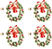 Набор колец для салфеток Nouvelle Рождественский венок / N9903662-Н4 (4шт) - 