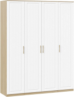 Шкаф ТриЯ Сэнди комбинированный с 4-мя дверями (вяз благородный/белый) - 