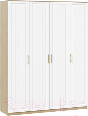 Шкаф ТриЯ Сэнди комбинированный с 4-мя дверями (вяз благородный/белый)