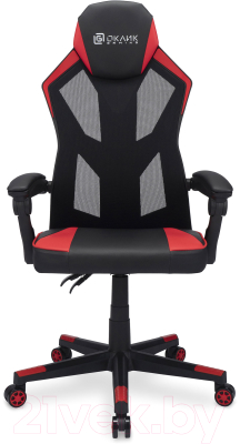 Кресло геймерское Oklick Оклик 121G (черный/красный)
