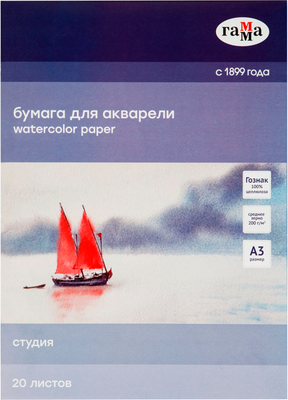 Набор бумаги для рисования ГАММА Студия / 30C03F720W (20л) - 