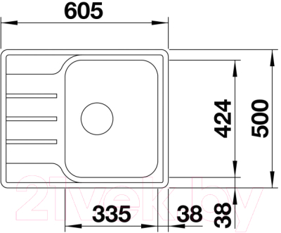 Мойка кухонная Blanco Lemis 45 S-IF Mini / 525115