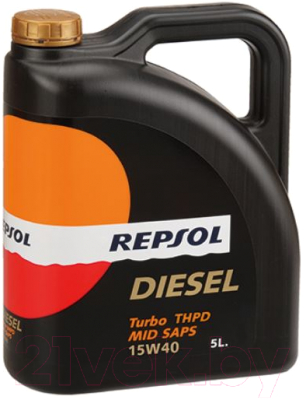 

Моторное масло Repsol, Diesel Turbo THPD Mid Saps 15W40 / RP037U55