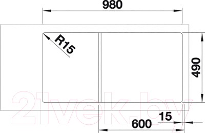 Мойка кухонная Blanco Axia III 6 S / 523468