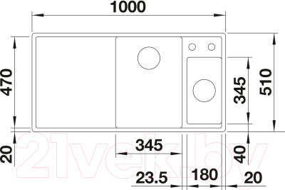 Мойка кухонная Blanco Axia III 6 S / 523468