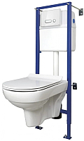 

Унитаз подвесной с инсталляцией Cersanit, City New Clean On + Link Pro